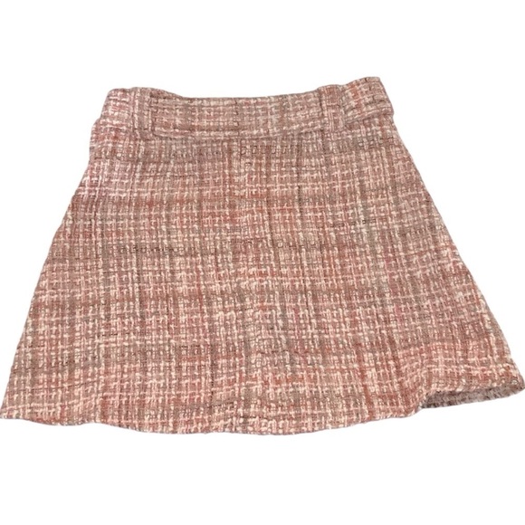 NWT Zara Tweed Belted Mini Skirt Pink Sz XS Office Siren Legally Blonde - Picture 5 of 8